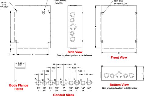 electric box knockout cables|electrical box knockout sizes chart.